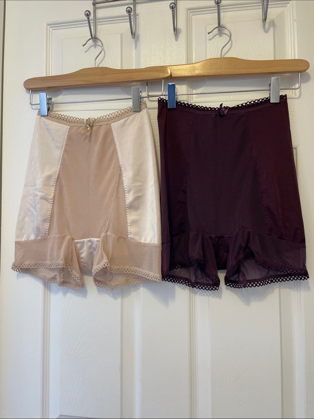 Rhonda Shear Vintage Inspired Pin-Up High-Waist Panties 2 PK- Grape And Nude